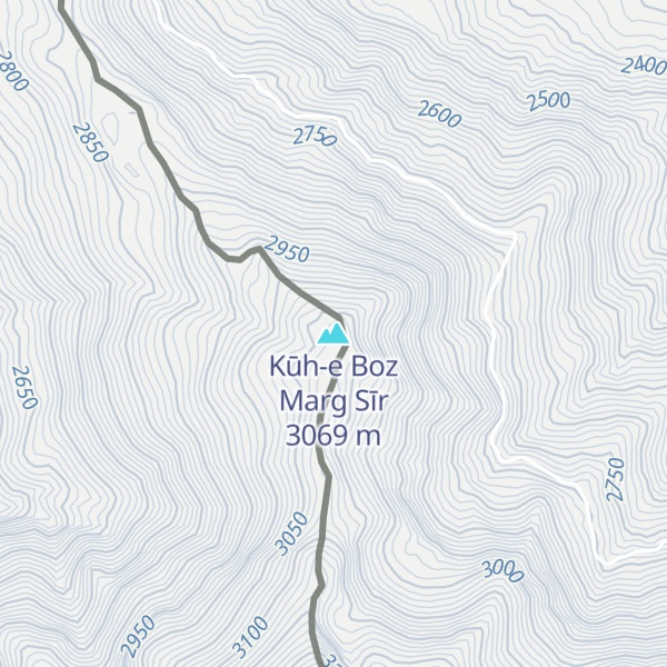 Map of Kūh-e Boz Marg Sīr