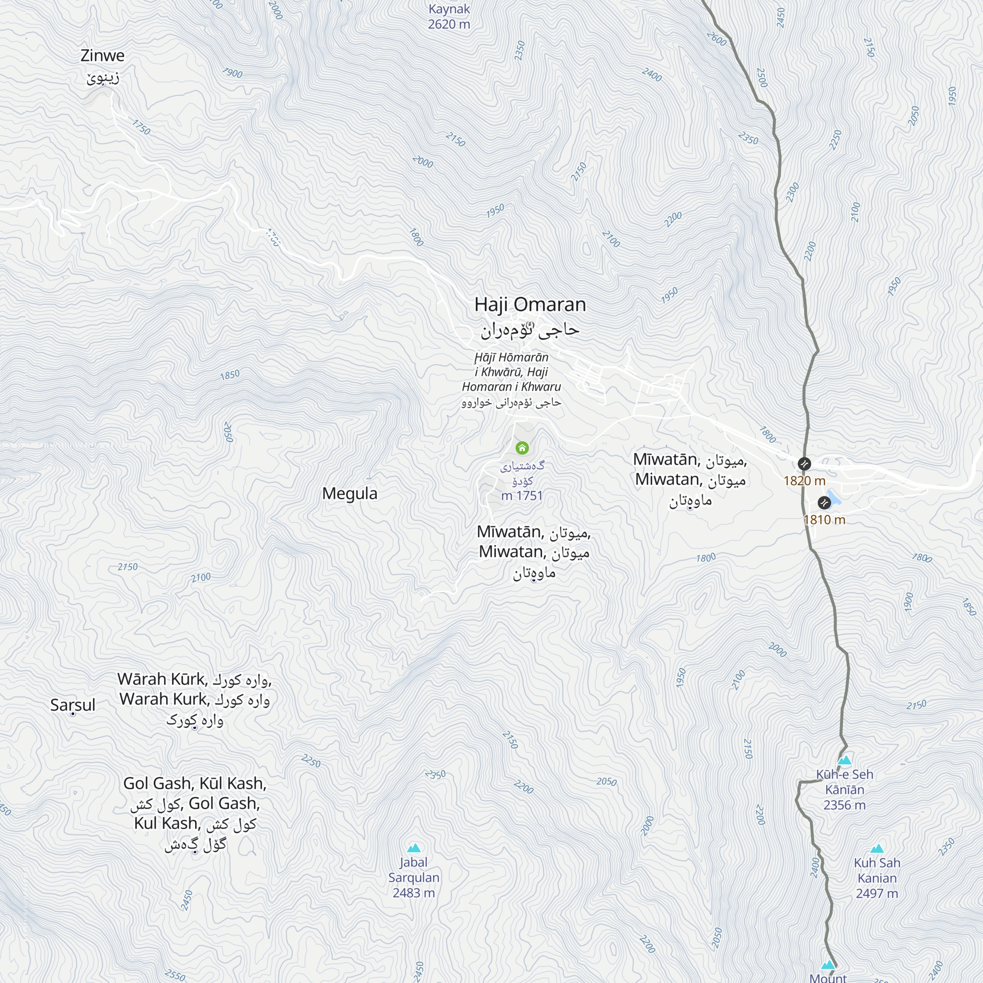 Haji Omran Resort map