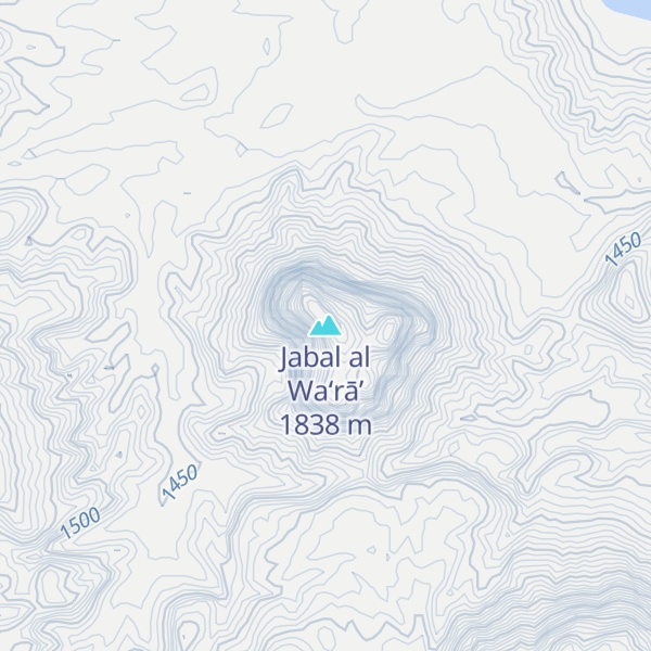 Map of Jabal al Wa‘rā’