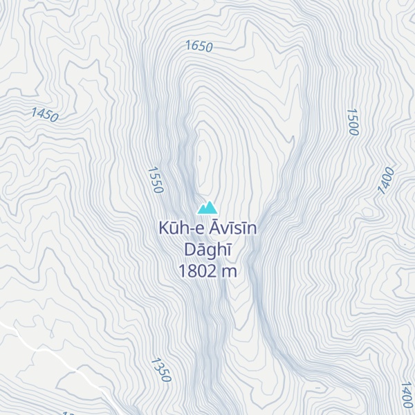 Map of Kūh-e Āvīsīn Dāghī