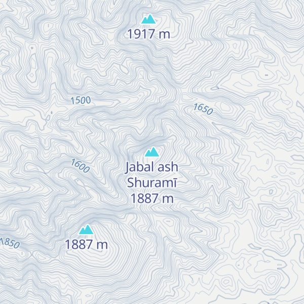 Map of Jabal ash Shuramī