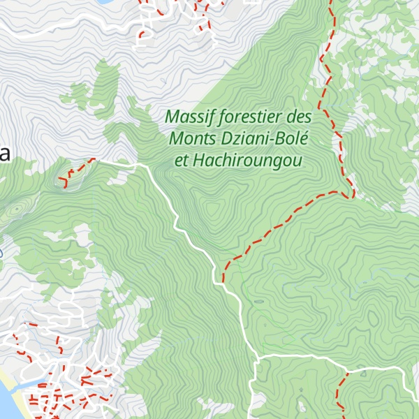 Map of Mont Chouroungou - Boungou Chouroungou