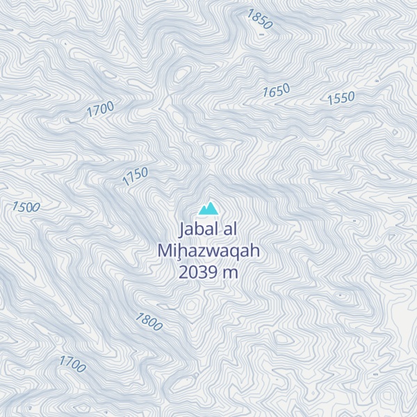 Map of Jabal al Miḩazwaqah