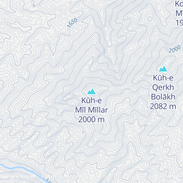 Map of Kūh-e Mīl Mīllar