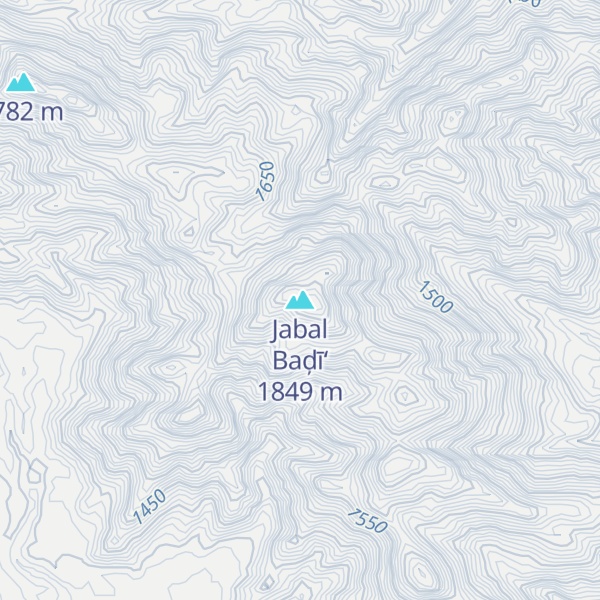 Map of Jabal Baḑī‘