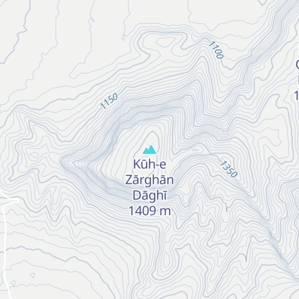 Map of Kūh-e Zārghān Dāghī