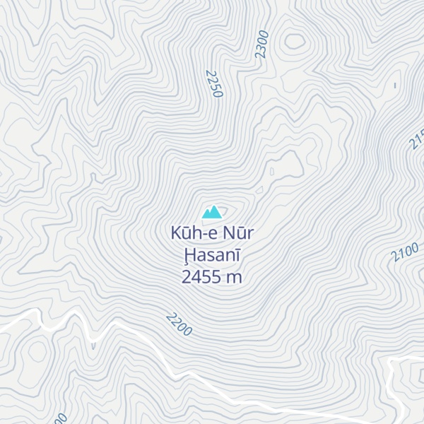Map of Kūh-e Nūr Ḩasanī