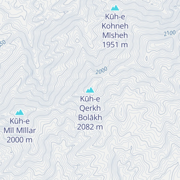 Map of Kūh-e Qerkh Bolākh