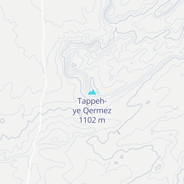 Map of Tappeh-ye Qermez
