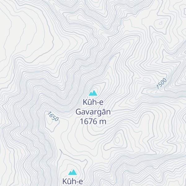 Map of Kūh-e Gavargān
