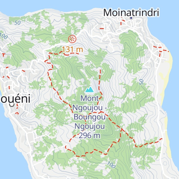Map of Mont Ngoujou - Boungou Ngoujou