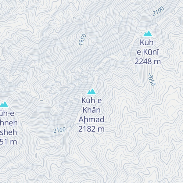Map of Kūh-e Khān Aḩmad