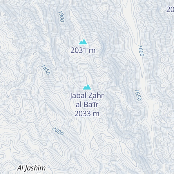 Map of Jabal Z̧ahr al Ba‘īr