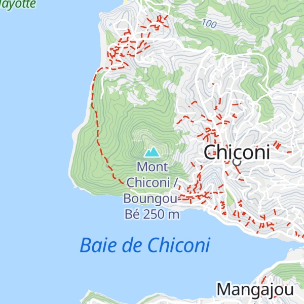 Map of Mont Chiconi / Boungou-Bé