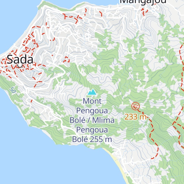 Map of Mont Pengoua Bolé / Mlima Pengoua Bolé