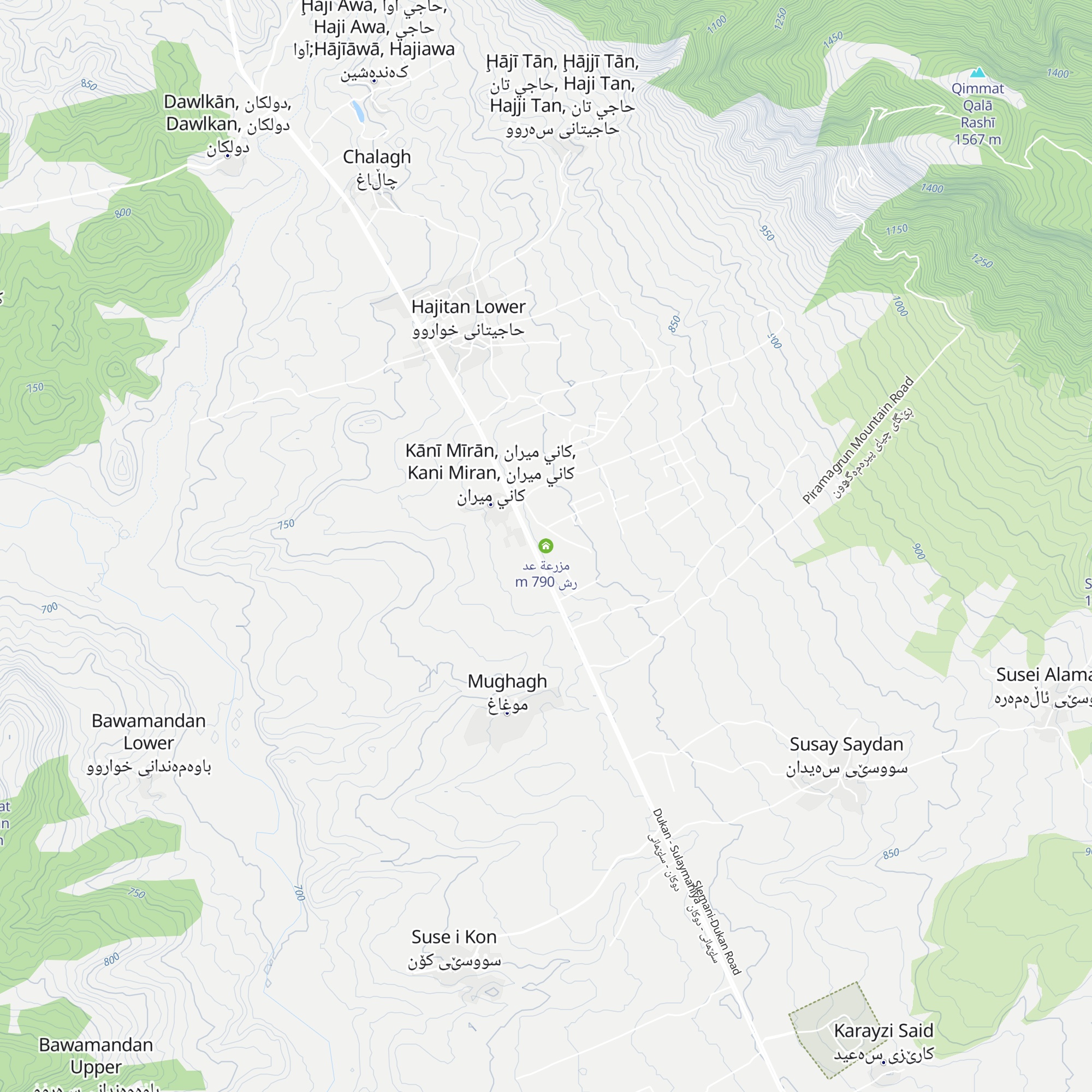 مزرعة عد رش map