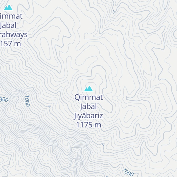 Map of Qimmat Jabal Jiyābariz