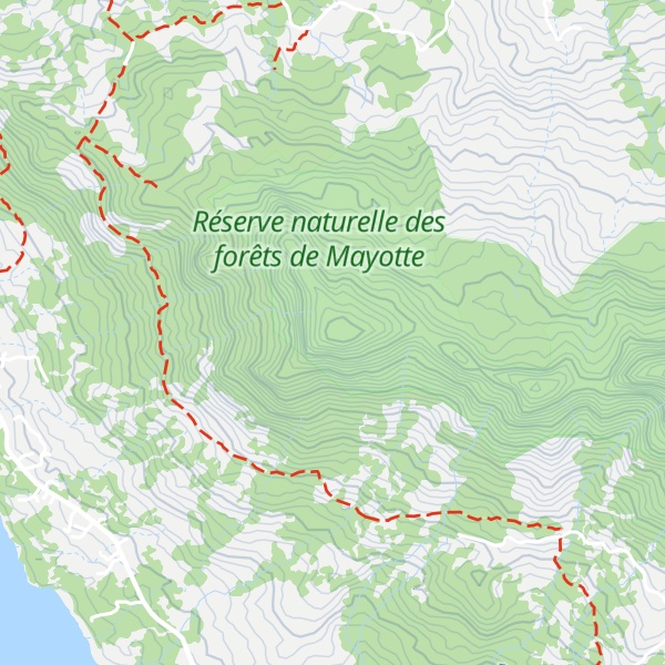 Map of Mont Ngouni / Mlima Ngouni