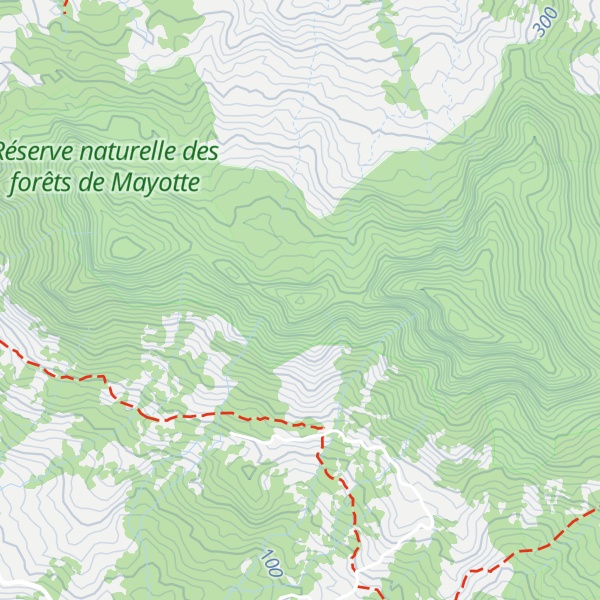 Map of Mont Maboungani / Mlima Maboungani