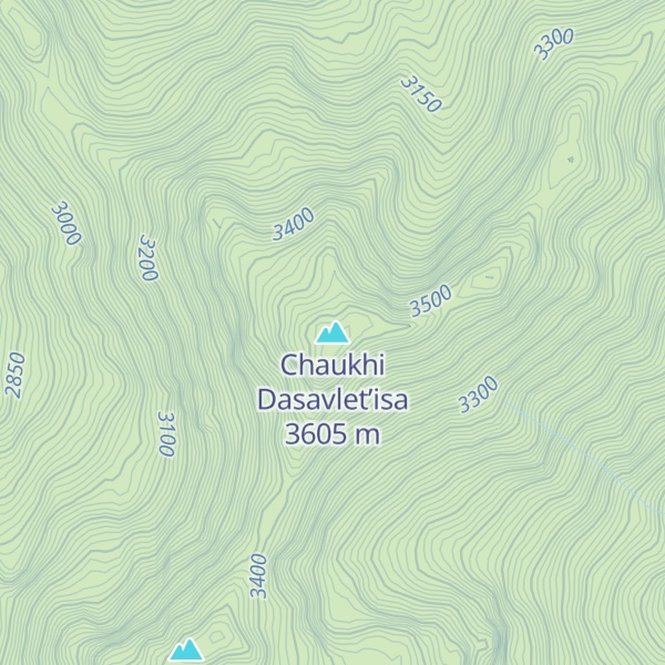 Map of Chaukhi Dasavlet’isa