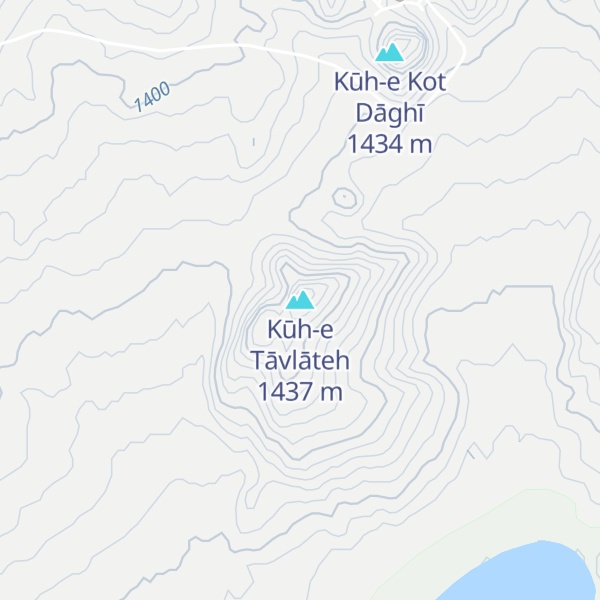 Map of Kūh-e Tāvlāteh