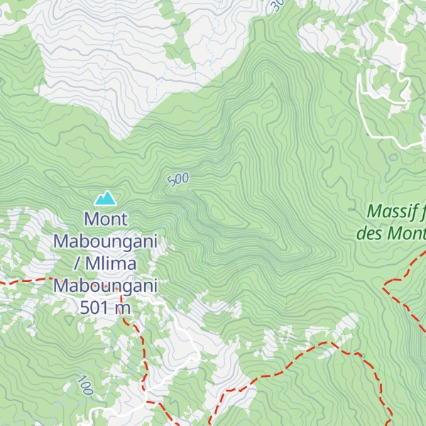 Map of Mont Tchaourembo / Mlima Tchaourembo