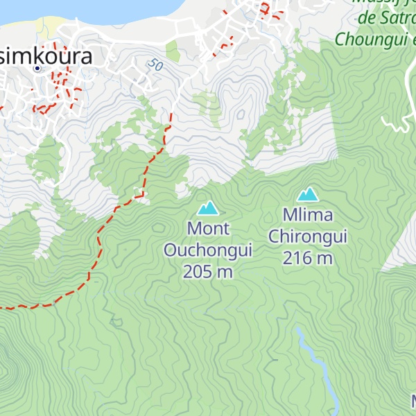 Map of Mont Ouchongui