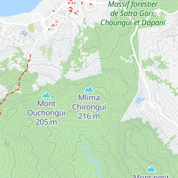 Map of Mlima Chirongui