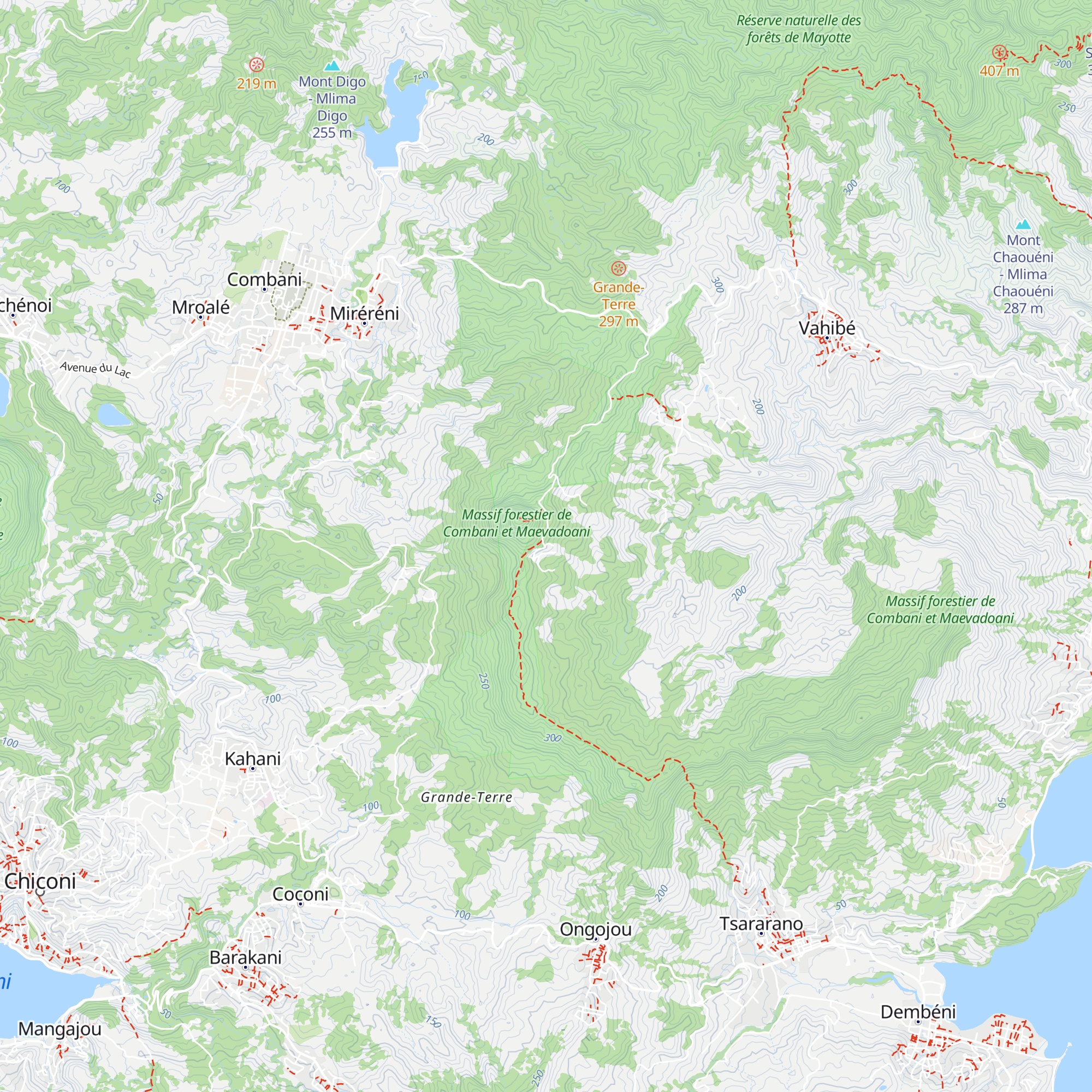 Gîte du Mont Combani map