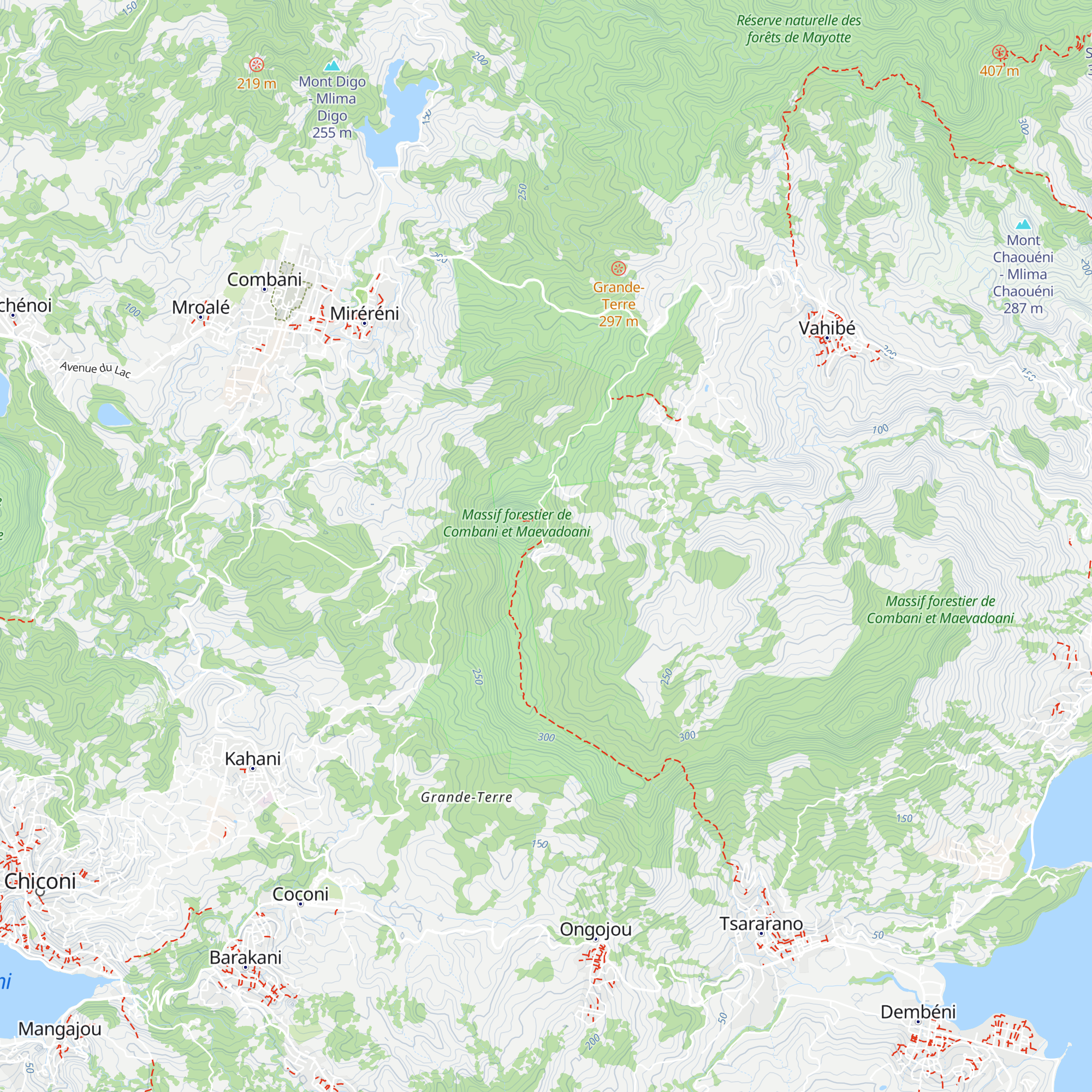 Gîte du Mont Combani map