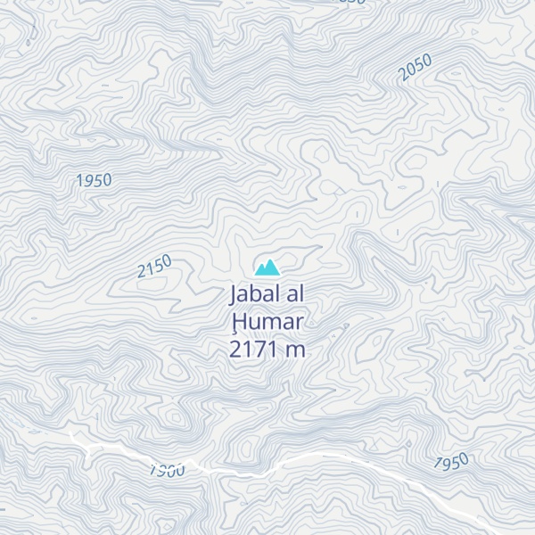 Map of Jabal al Ḩumar