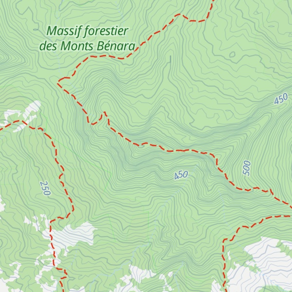 Map of Mont Bénara / Boungou Bénara