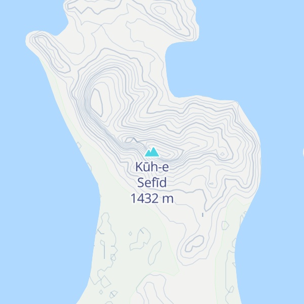 Map of Kūh-e Sefīd