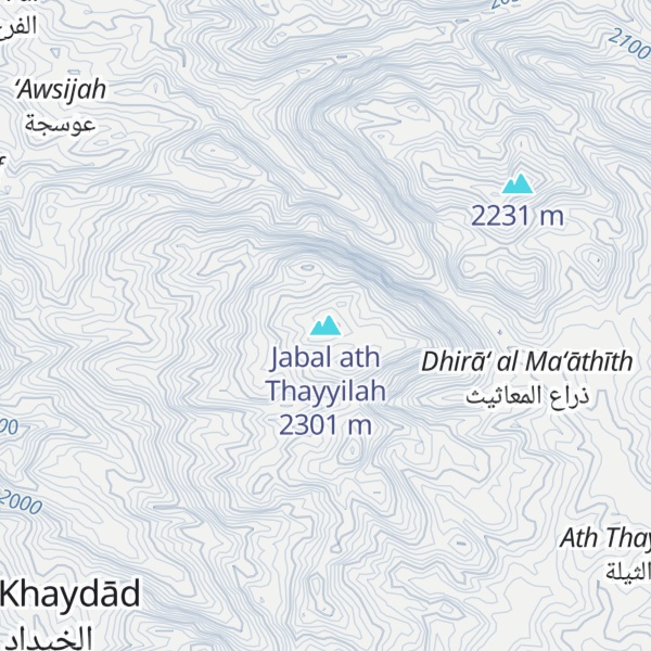 Map of Jabal ath Thayyilah