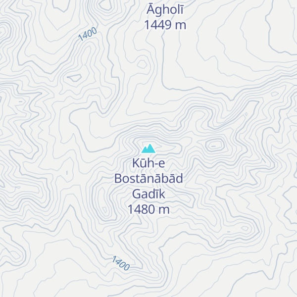 Map of Kūh-e Bostānābād Gadīk