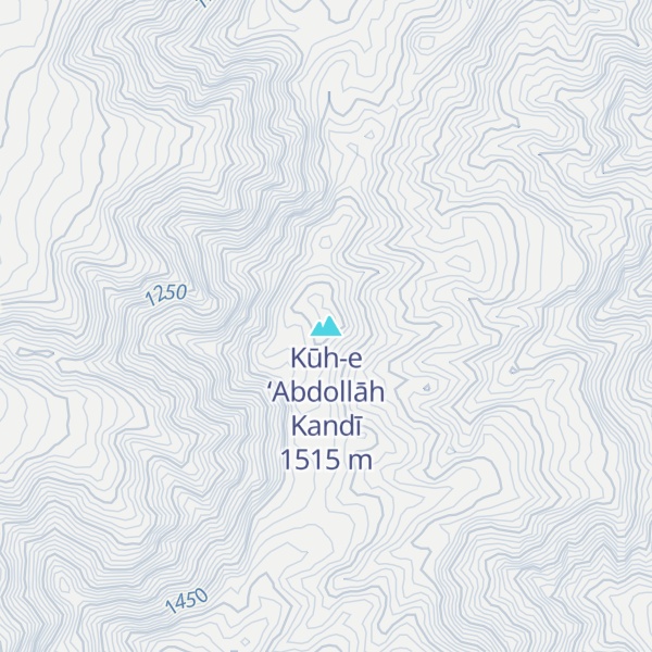 Map of Kūh-e ‘Abdollāh Kandī