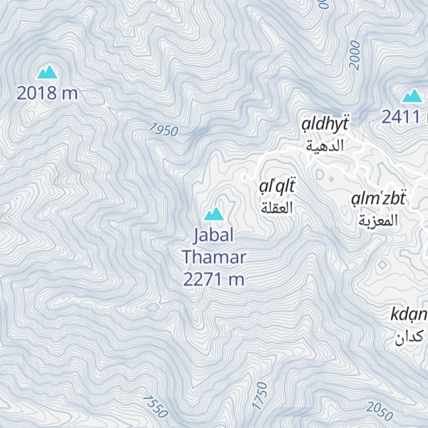 Map of Jabal Thamar