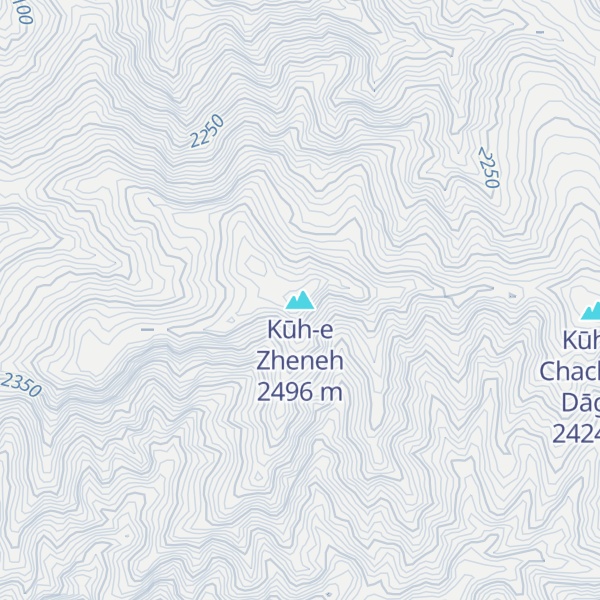 Map of Kūh-e Zheneh