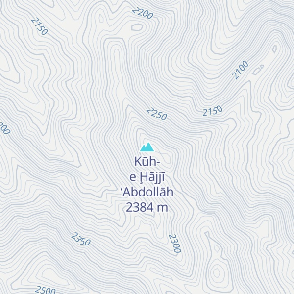 Map of Kūh-e Ḩājjī ‘Abdollāh