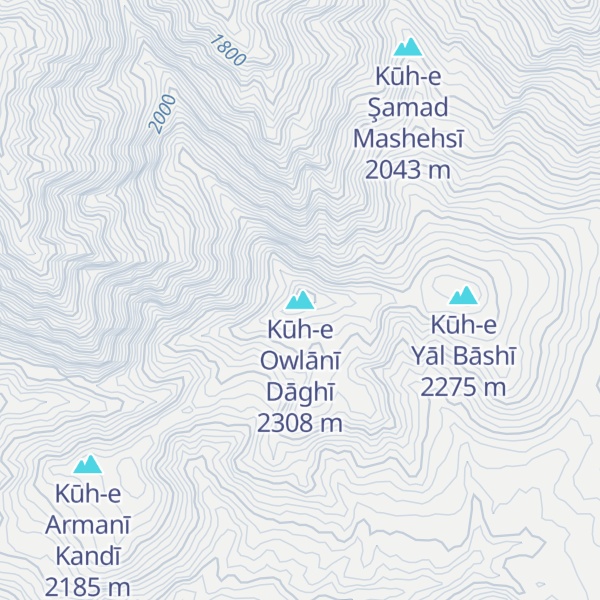 Map of Kūh-e Owlānī Dāghī