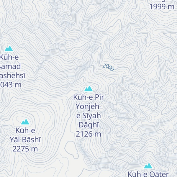 Map of Kūh-e Pīr Yonjeh-e Sīyah Dāghī