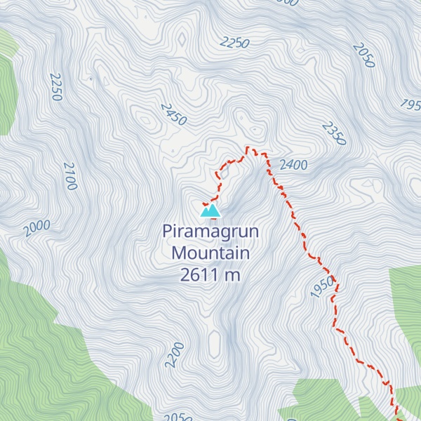 Map of Piramagrun Mountain