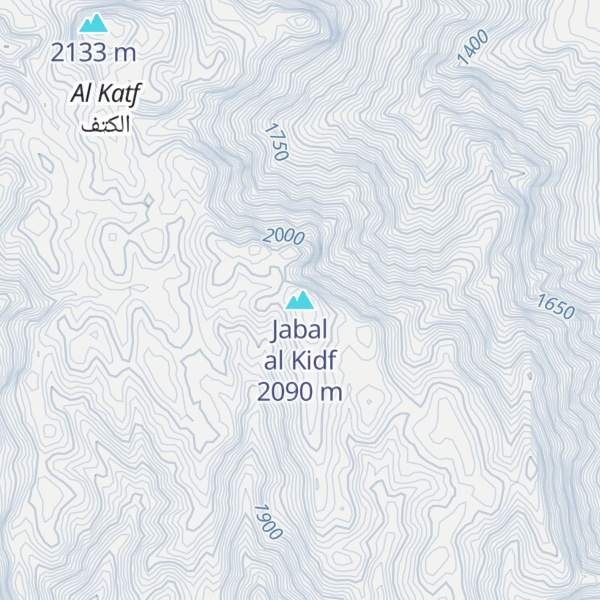 Map of Jabal al Kidf