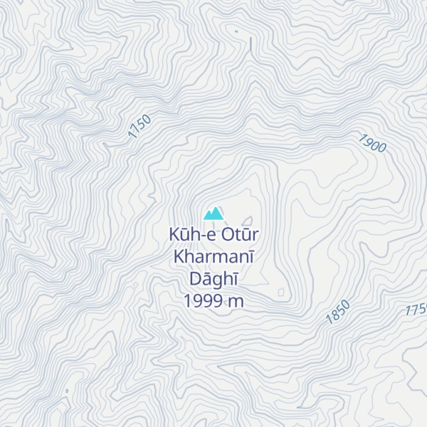 Map of Kūh-e Otūr Kharmanī Dāghī