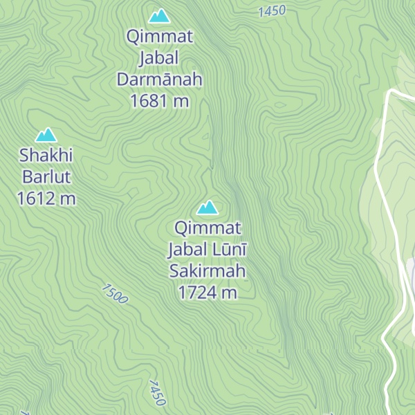 Map of Qimmat Jabal Lūnī Sakirmah