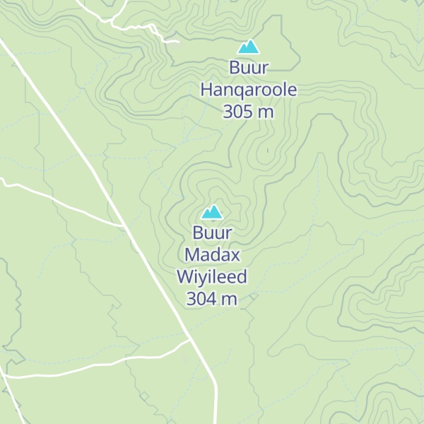 Map of Buur Madax Wiyileed