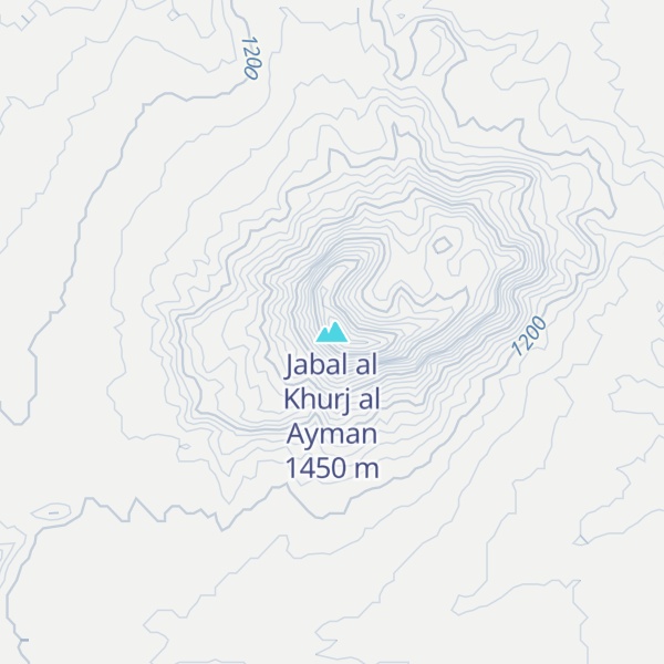 Map of Jabal al Khurj al Ayman