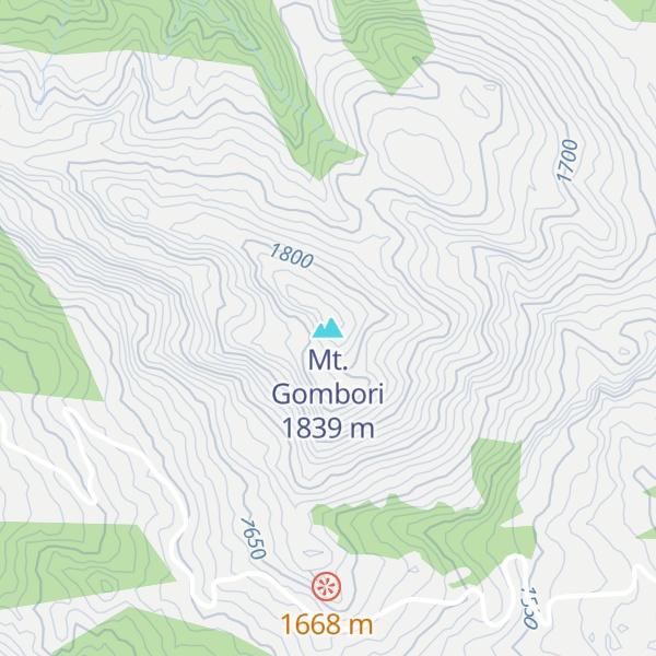 Map of Mt. Gombori
