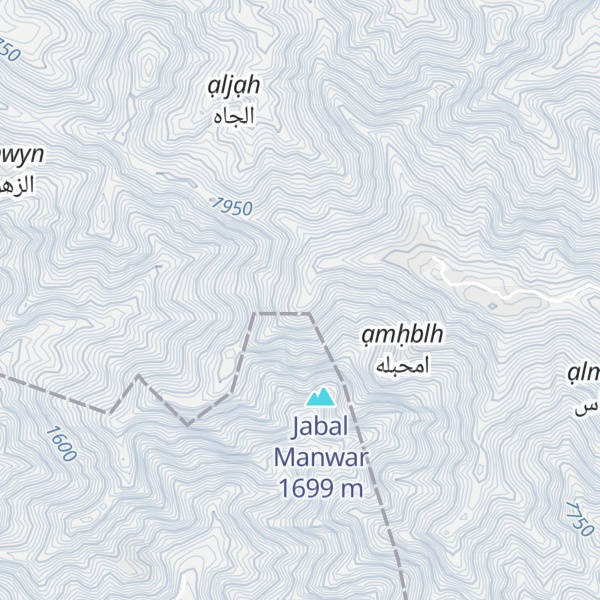 Map of Jabal Mawfajah