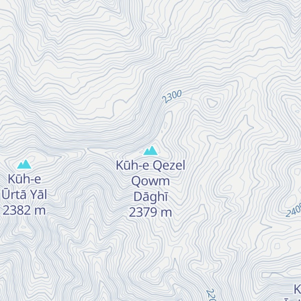 Map of Kūh-e Qezel Qowm Dāghī
